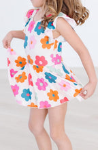 Retro Floral S/S Twirl Leotard by Mila & Rose ®