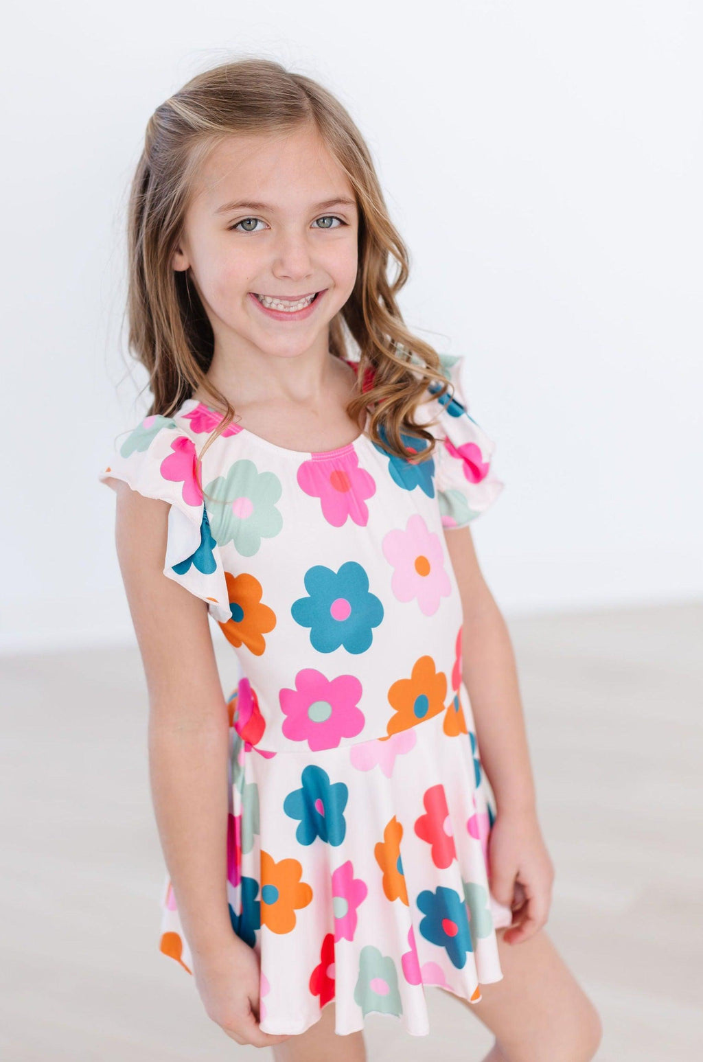 Retro Floral S/S Twirl Leotard by Mila & Rose ®