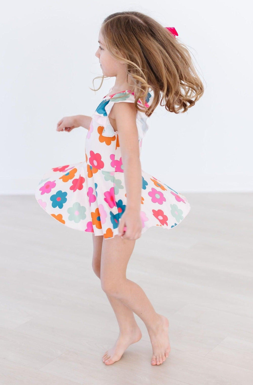 Retro Floral S/S Twirl Leotard by Mila & Rose ®