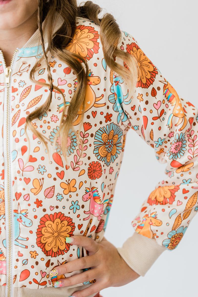 Retro Unicorns Satin Jacket by Mila & Rose ®