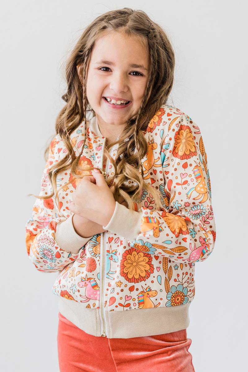 Retro Unicorns Satin Jacket by Mila & Rose ®