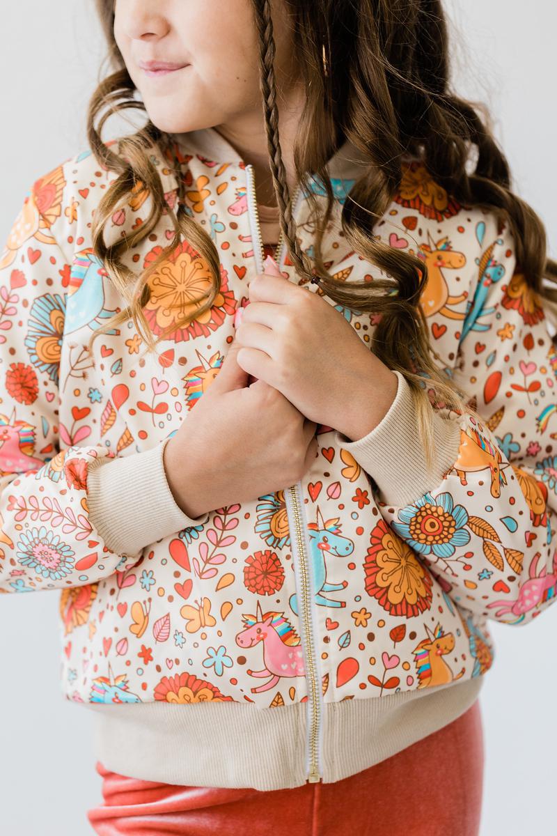 Retro Unicorns Satin Jacket by Mila & Rose ®