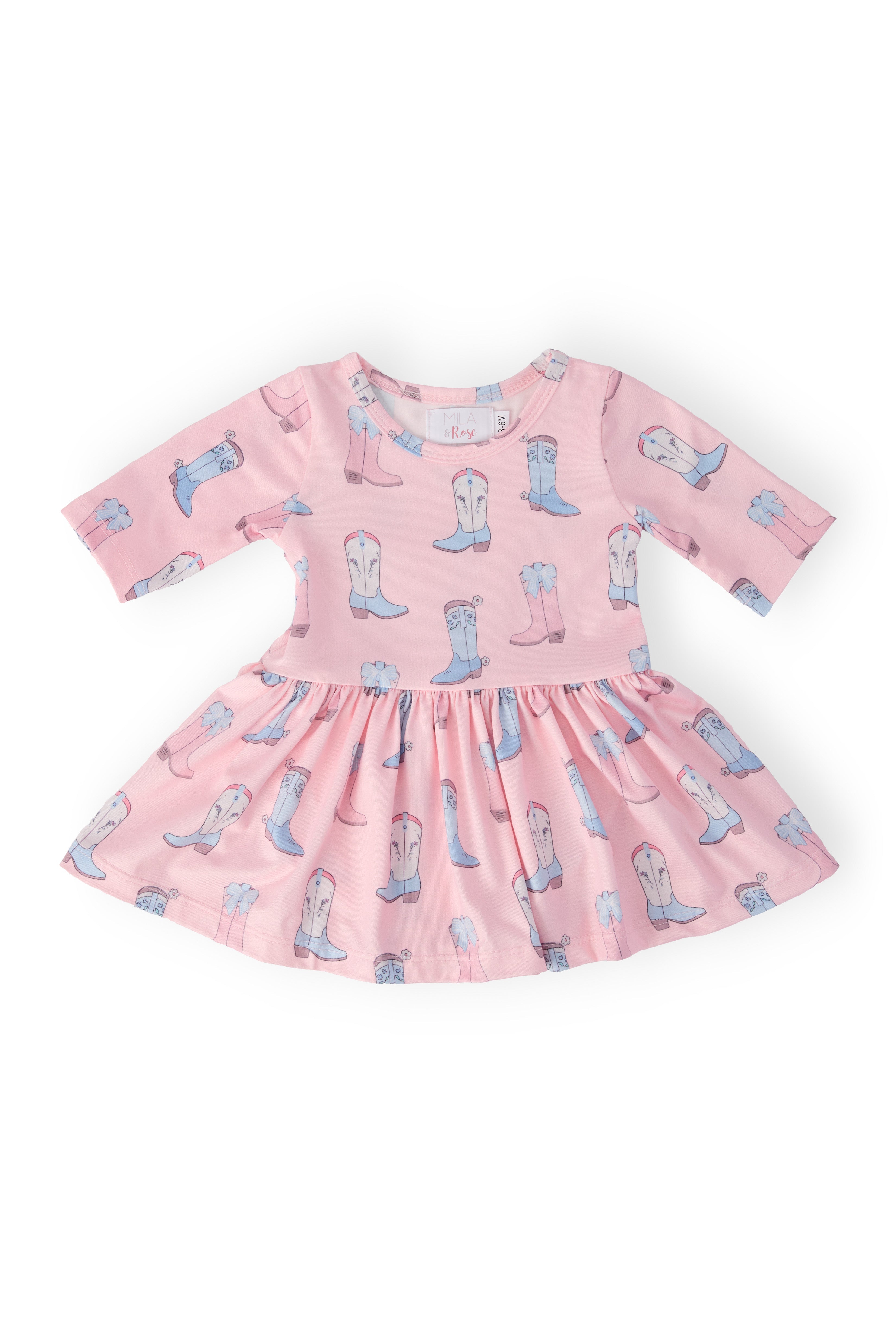 Ribbons & Rodeos 3/4 Sleeve Twirl Bodysuit by Mila & Rose ®