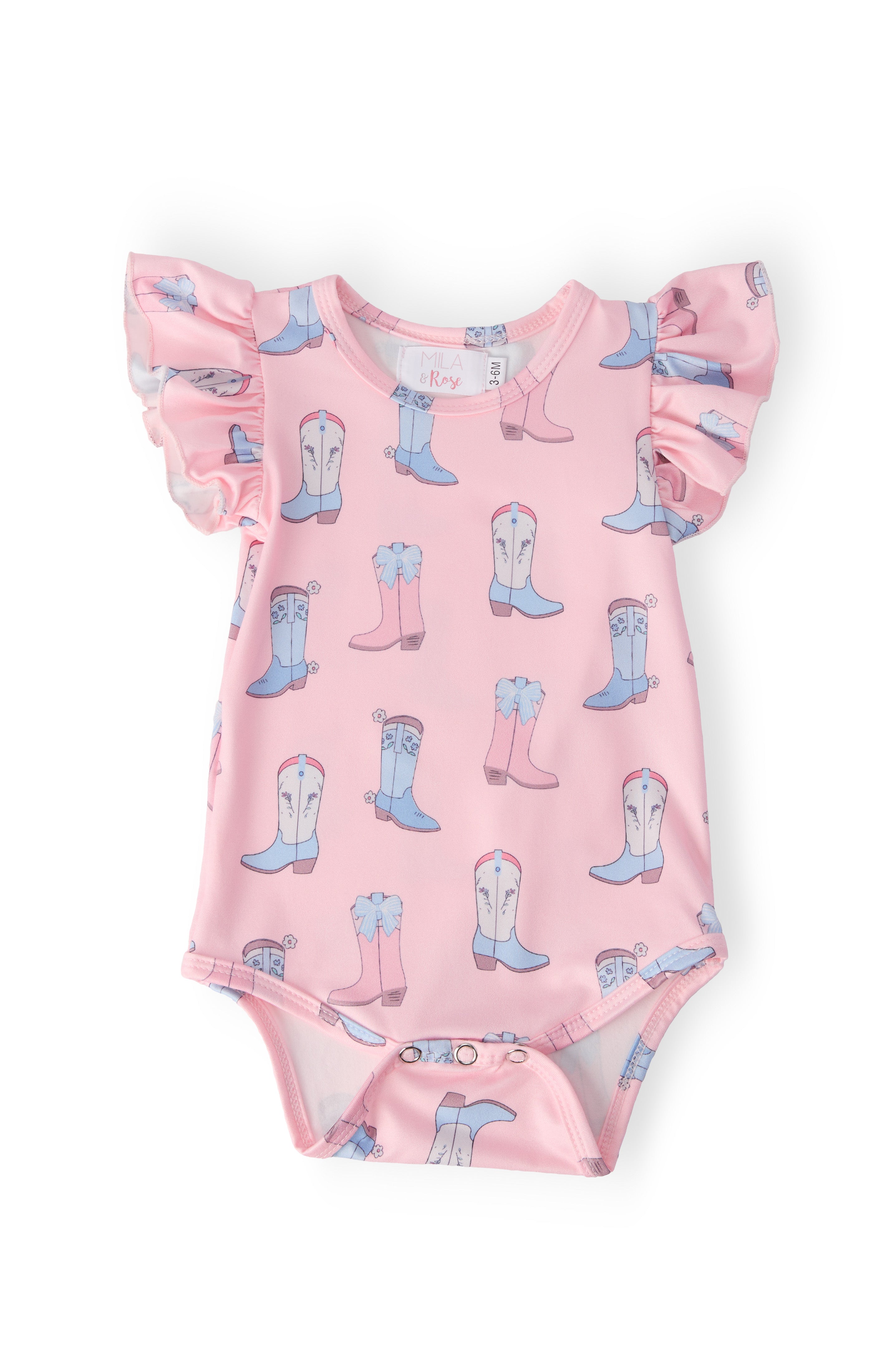 Ribbons & Rodeos S/S Flutter Bodysuit by Mila & Rose ®