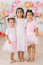 Ribbons & Roses 3/4 Sleeve Ruffle Twirl Dress by Mila & Rose ®