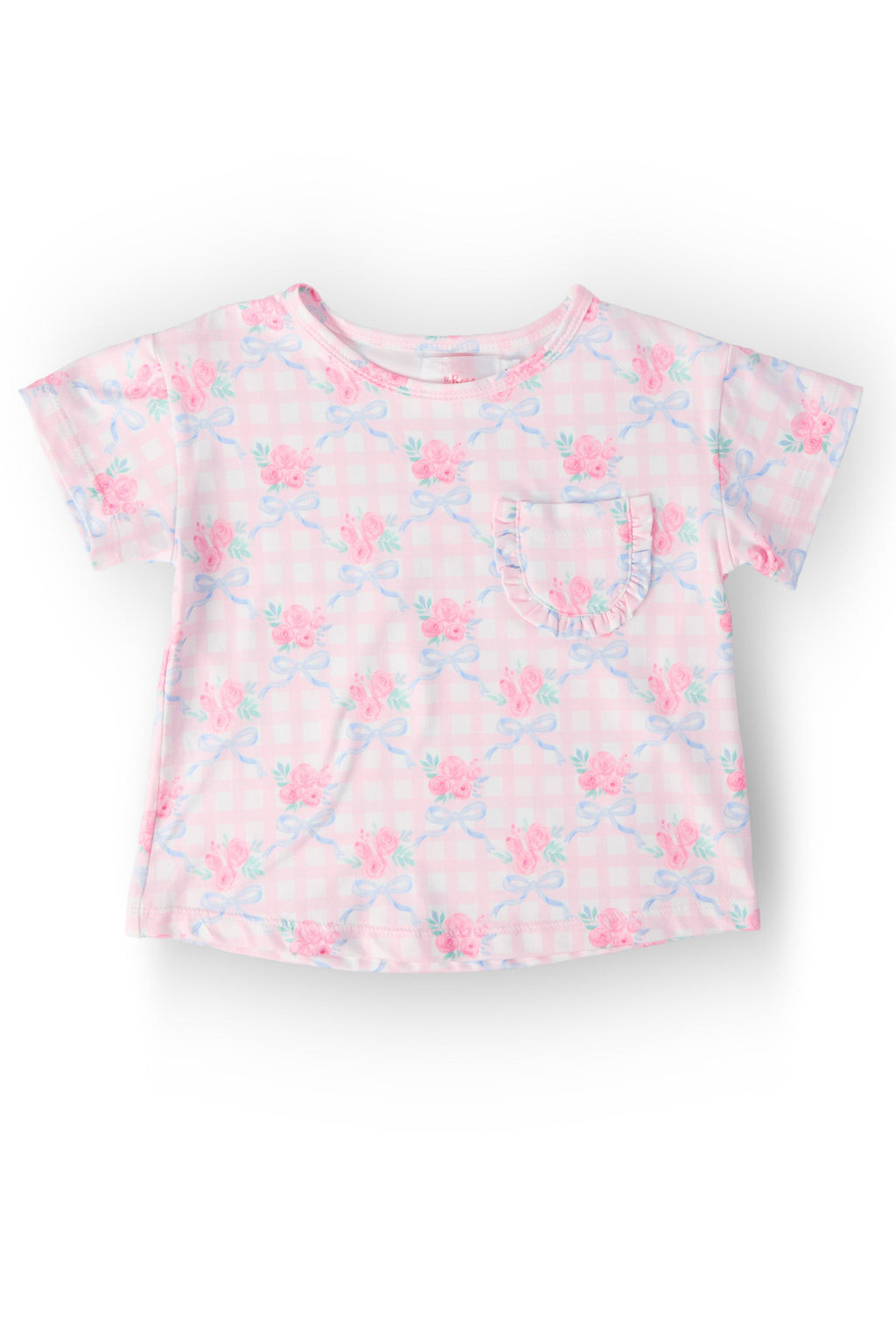 Ribbons & Roses Ruffle Pocket Tee by Mila & Rose ®