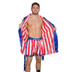 Adult Satin American Flag Robe Movie Boxer Halloween Cosplay Costume Replica Robe by TVStoreOnline