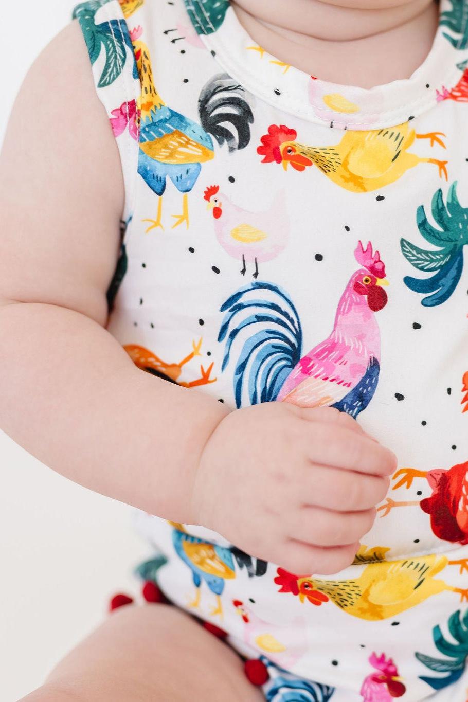 Rooster Pom Pom Romper by Mila & Rose ®