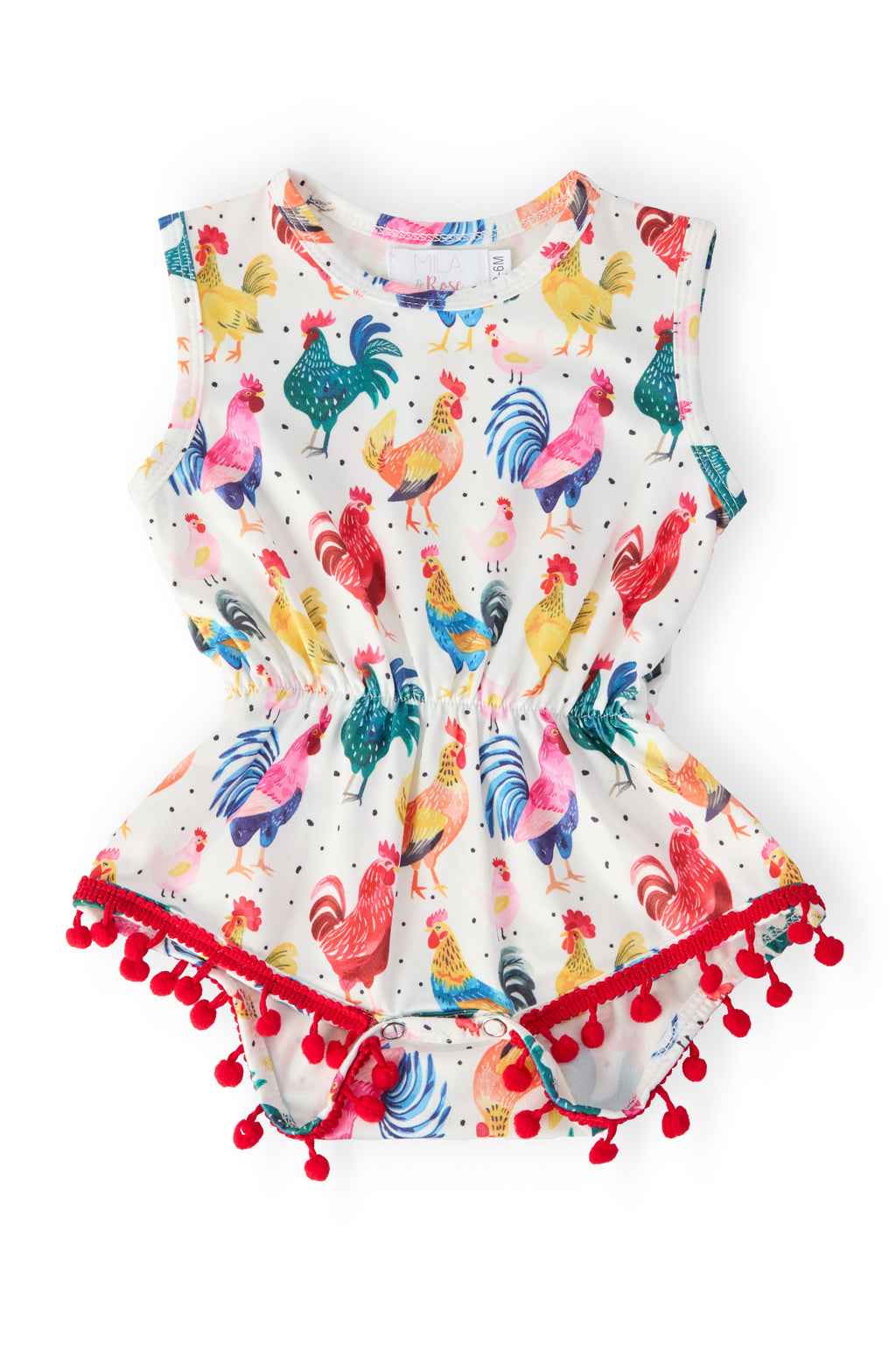 Rooster Pom Pom Romper by Mila & Rose ®