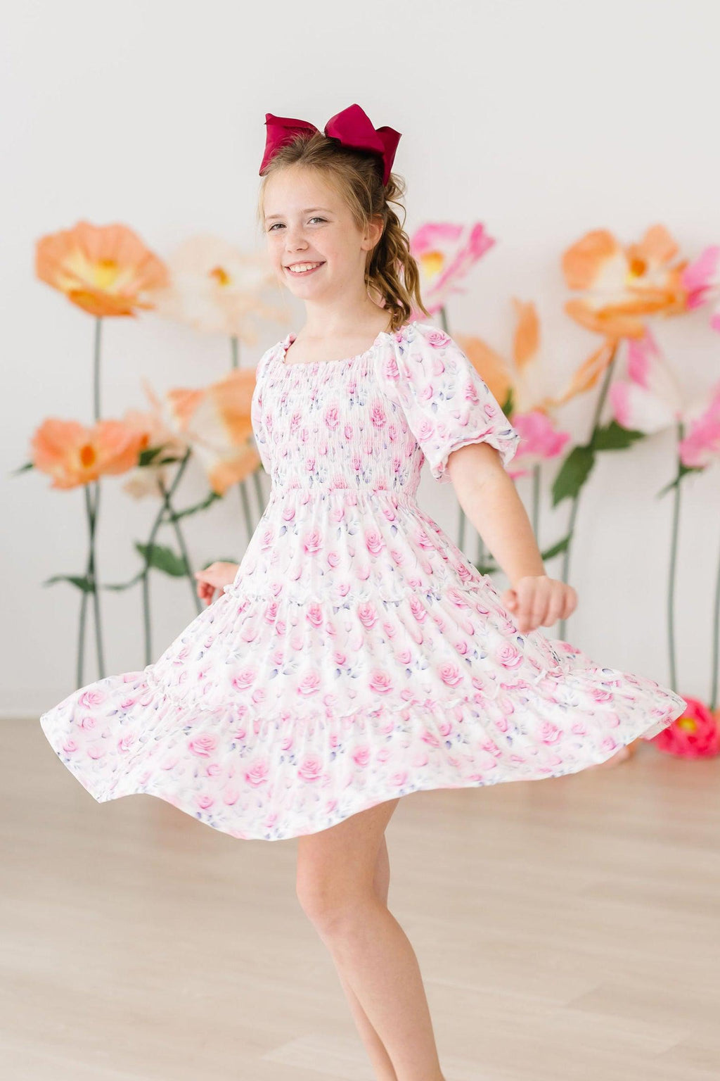 Rose Garden Smocked Ruffle Dress by Mila & Rose ®