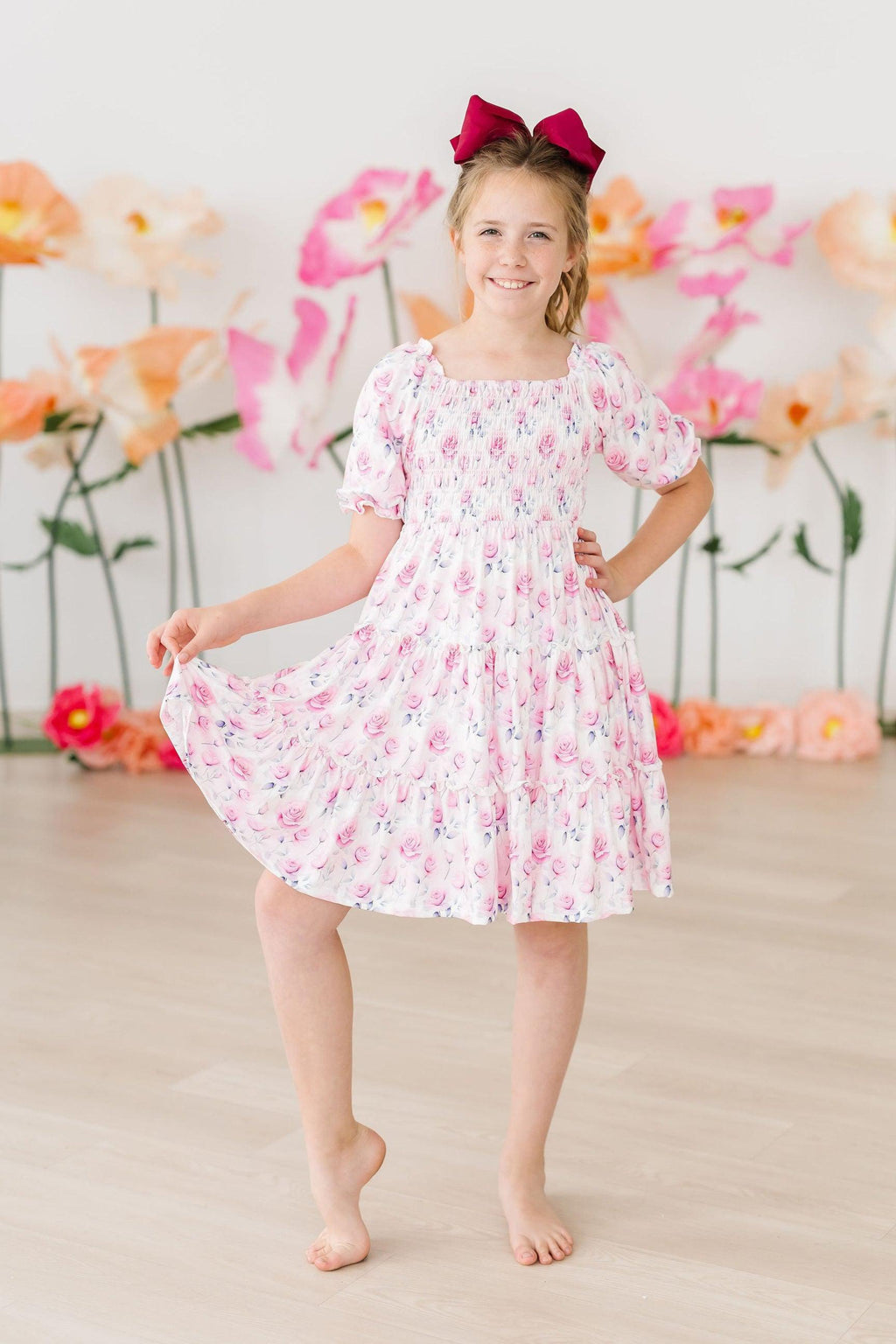 Rose Garden Smocked Ruffle Dress by Mila & Rose ®