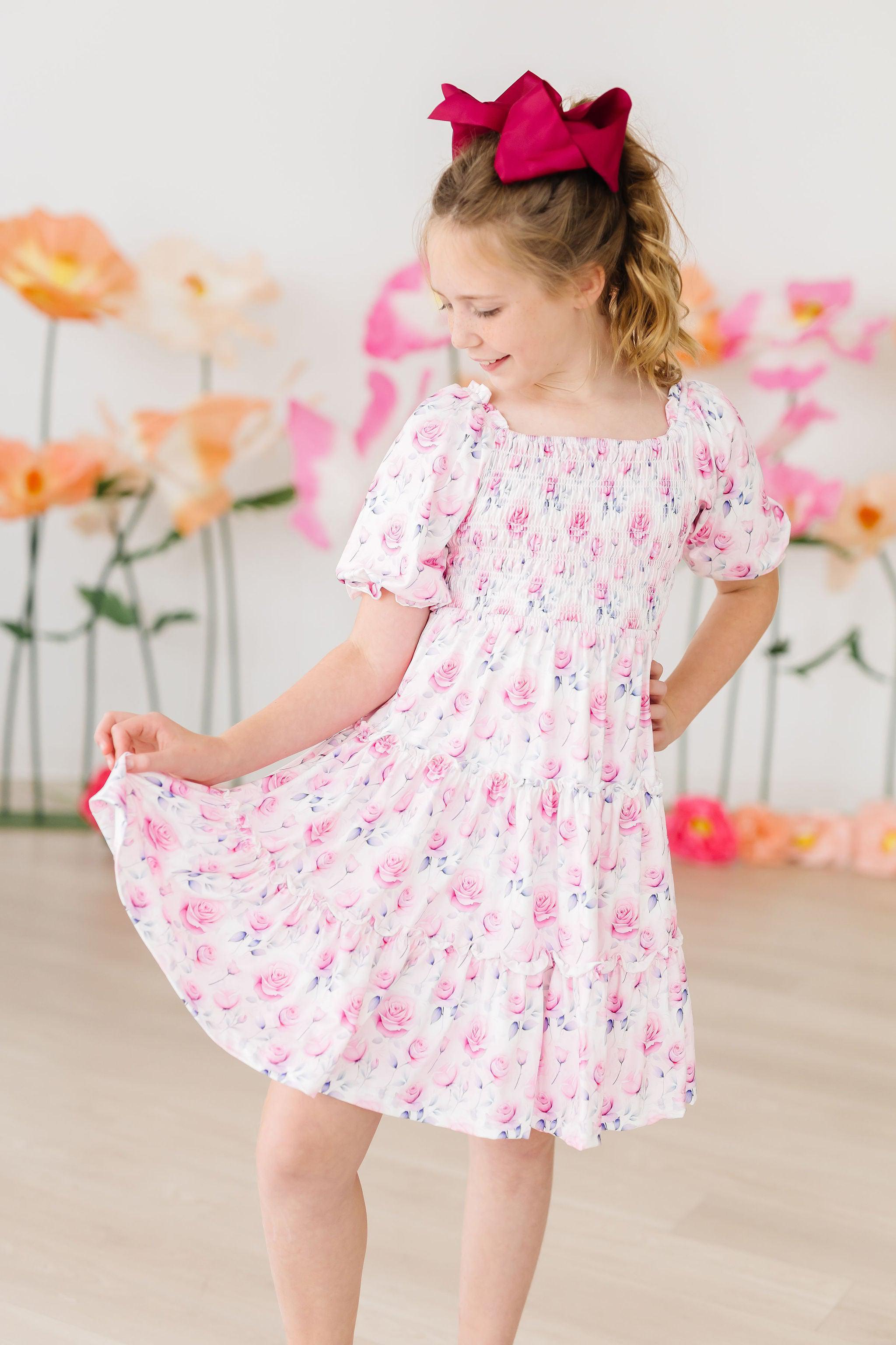 Rose Garden Smocked Ruffle Dress by Mila & Rose ®