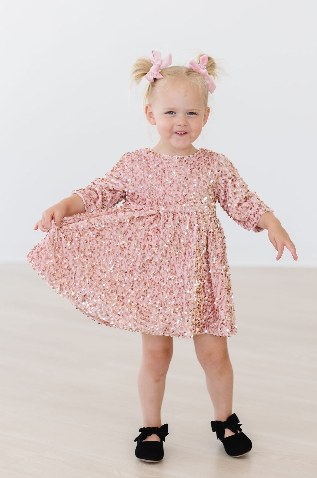 Rose Gold Velvet Sequin Dress by Mila & Rose ®