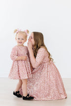 Rose Gold Velvet Sequin Dress by Mila & Rose ®