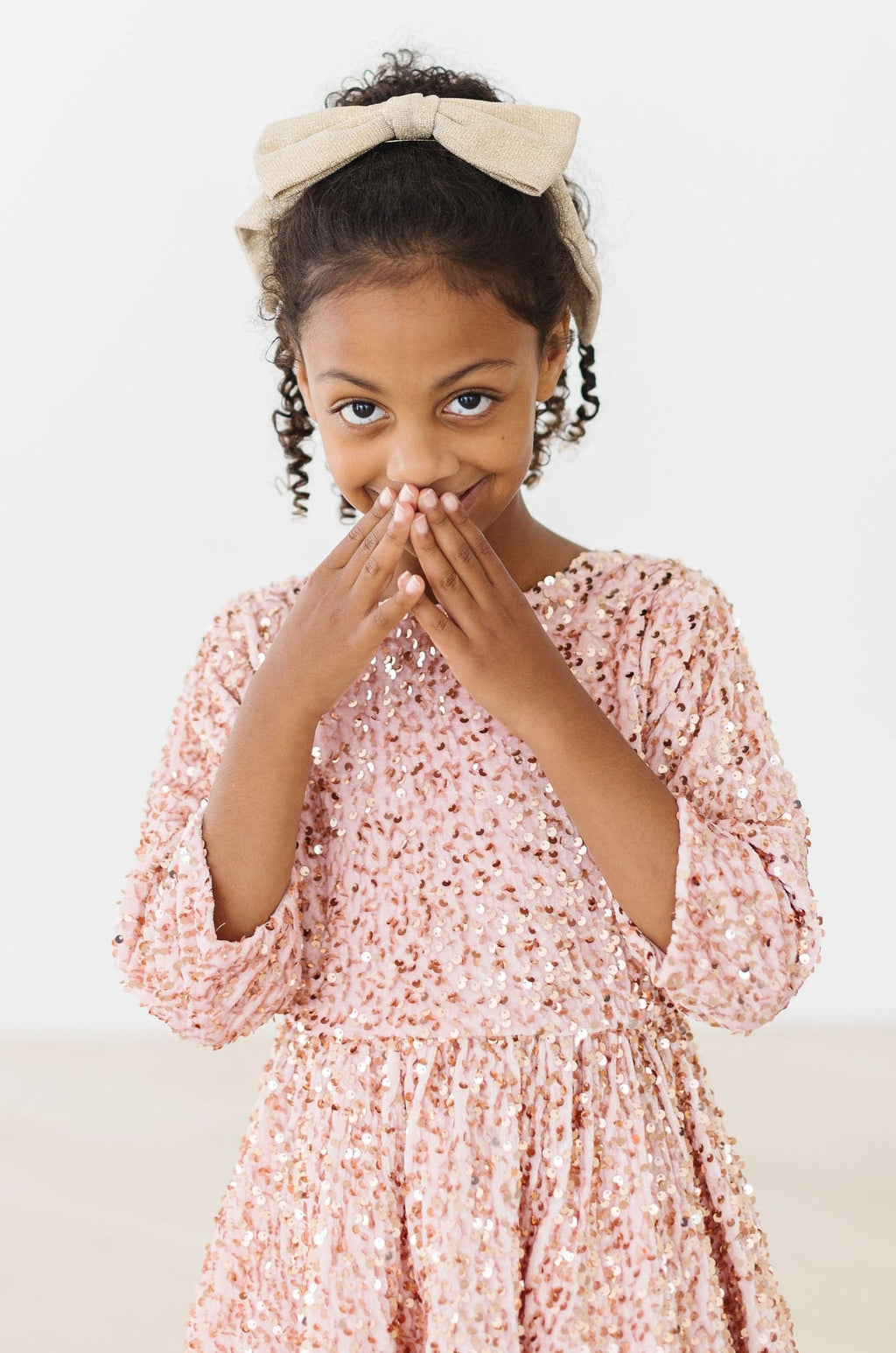 Rose Gold Velvet Sequin Dress by Mila & Rose ®
