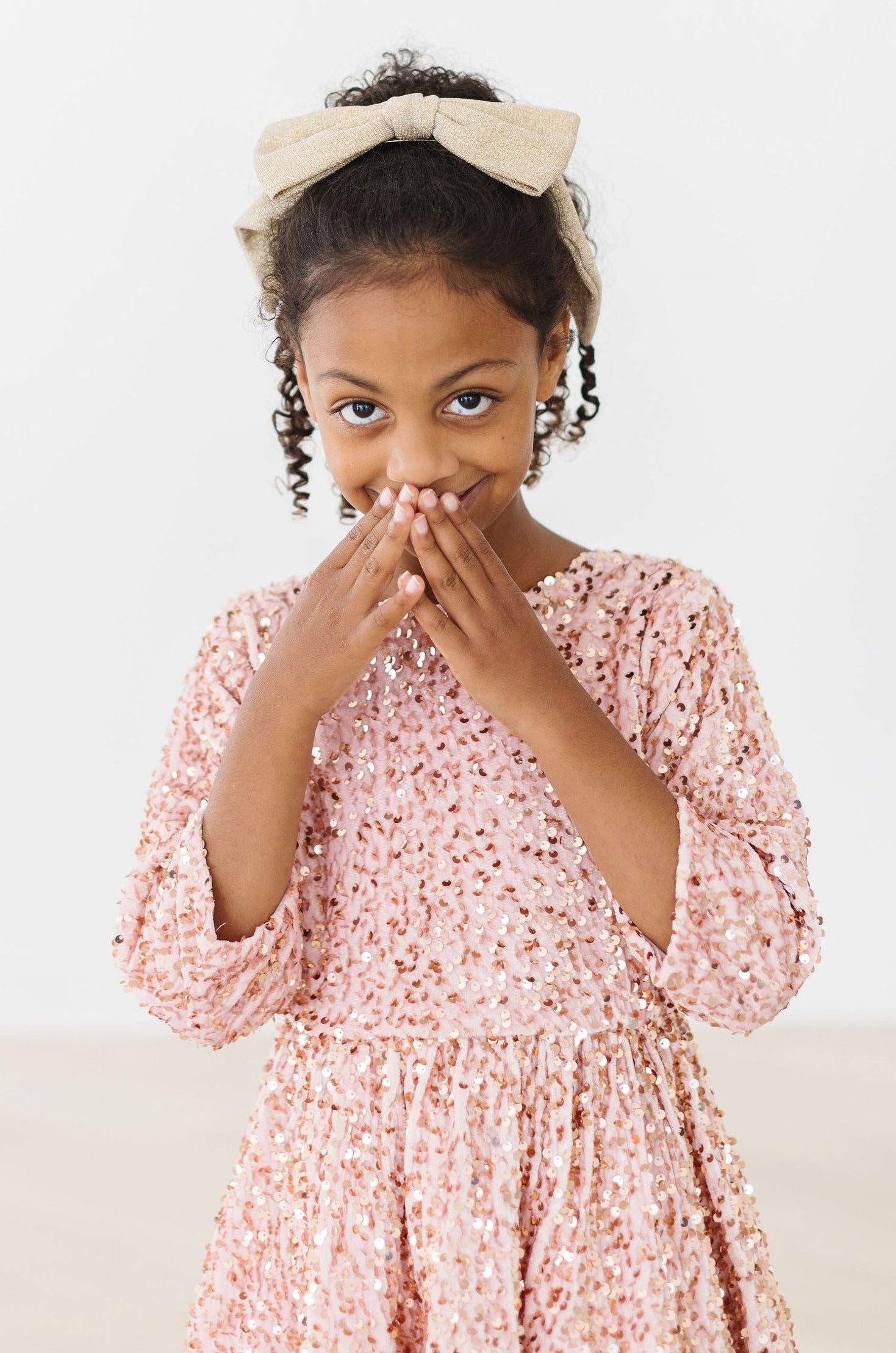 Rose Gold Velvet Sequin Dress by Mila & Rose ®