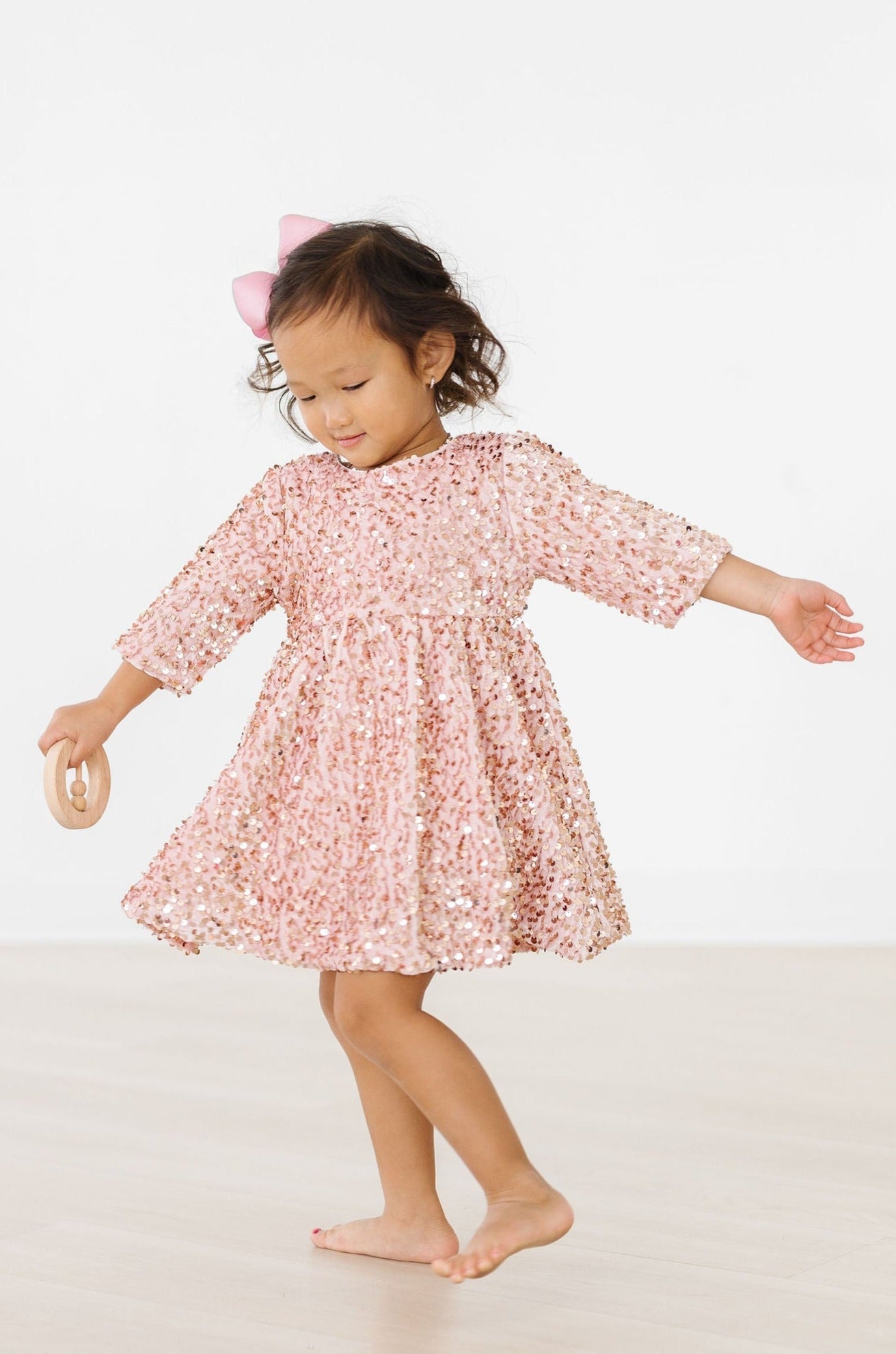 Rose Gold Velvet Sequin Dress by Mila & Rose ®