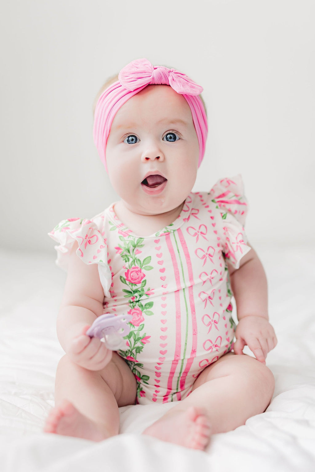 Rosebud Bows S/S Flutter Bodysuit by Mila & Rose ®