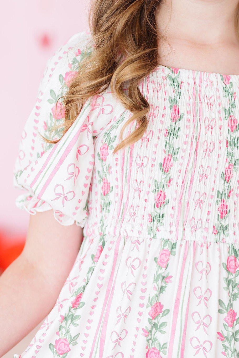 Rosebud Bows Smocked Ruffle Dress by Mila & Rose ®