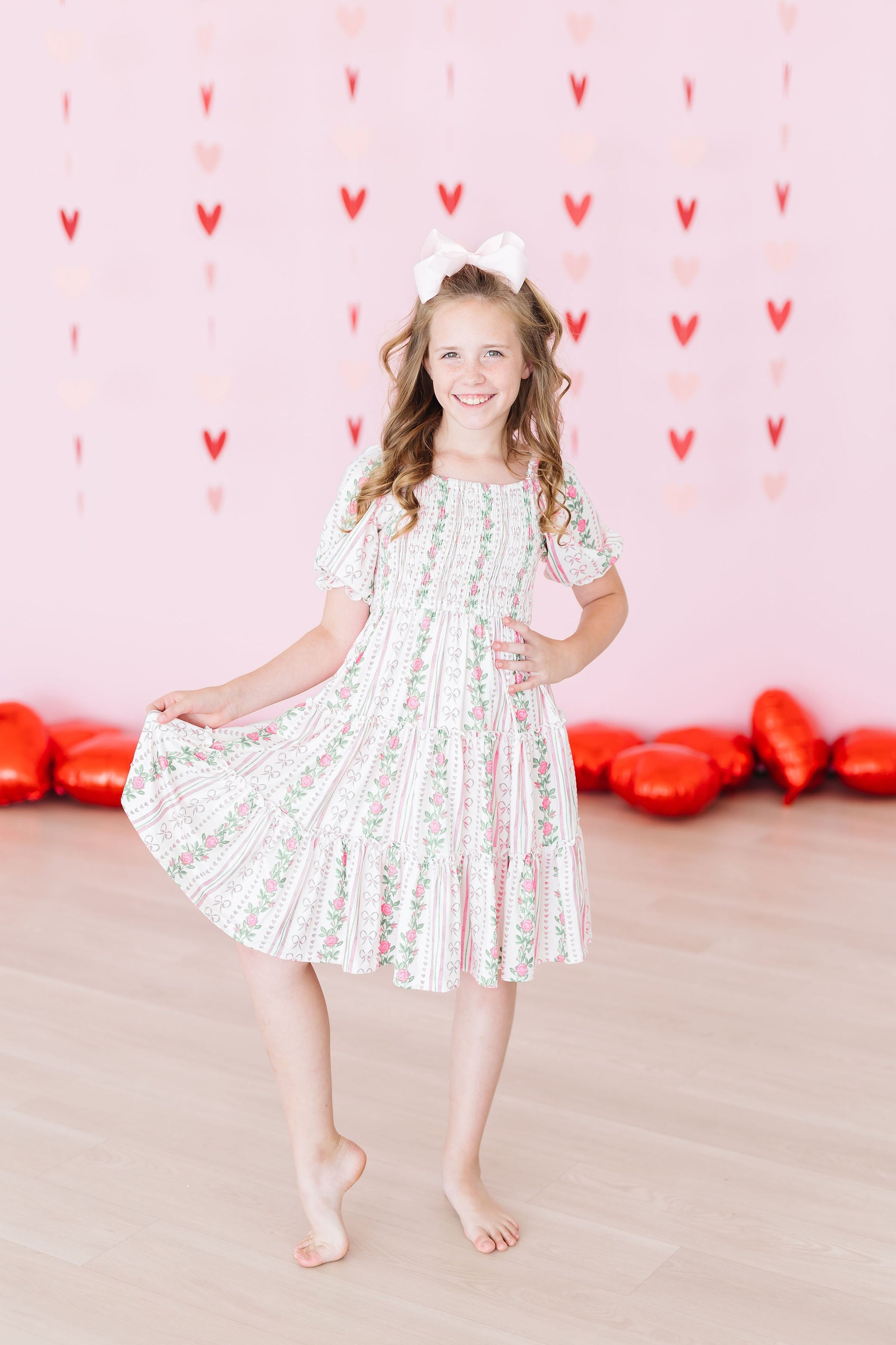 Rosebud Bows Smocked Ruffle Dress by Mila & Rose ®