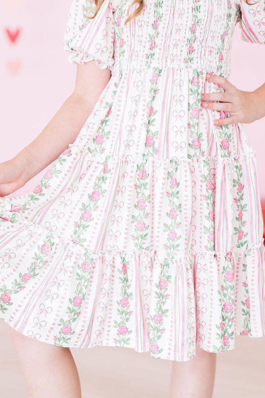Rosebud Bows Smocked Ruffle Dress by Mila & Rose ®