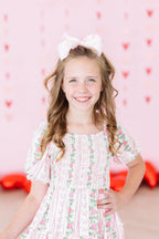Rosebud Bows Smocked Ruffle Dress by Mila & Rose ®