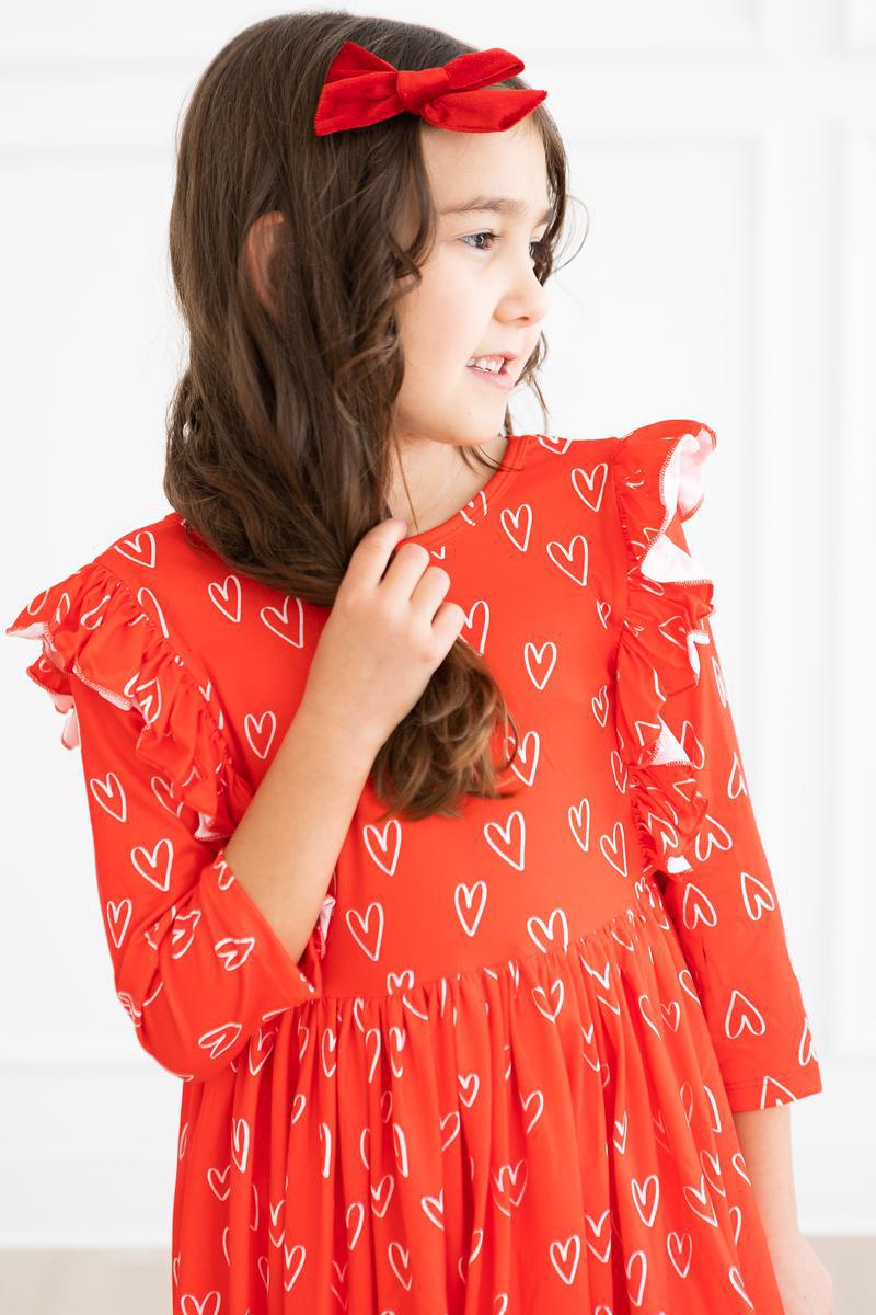 Roses are Red Ruffle Twirl Dress by Mila & Rose ®