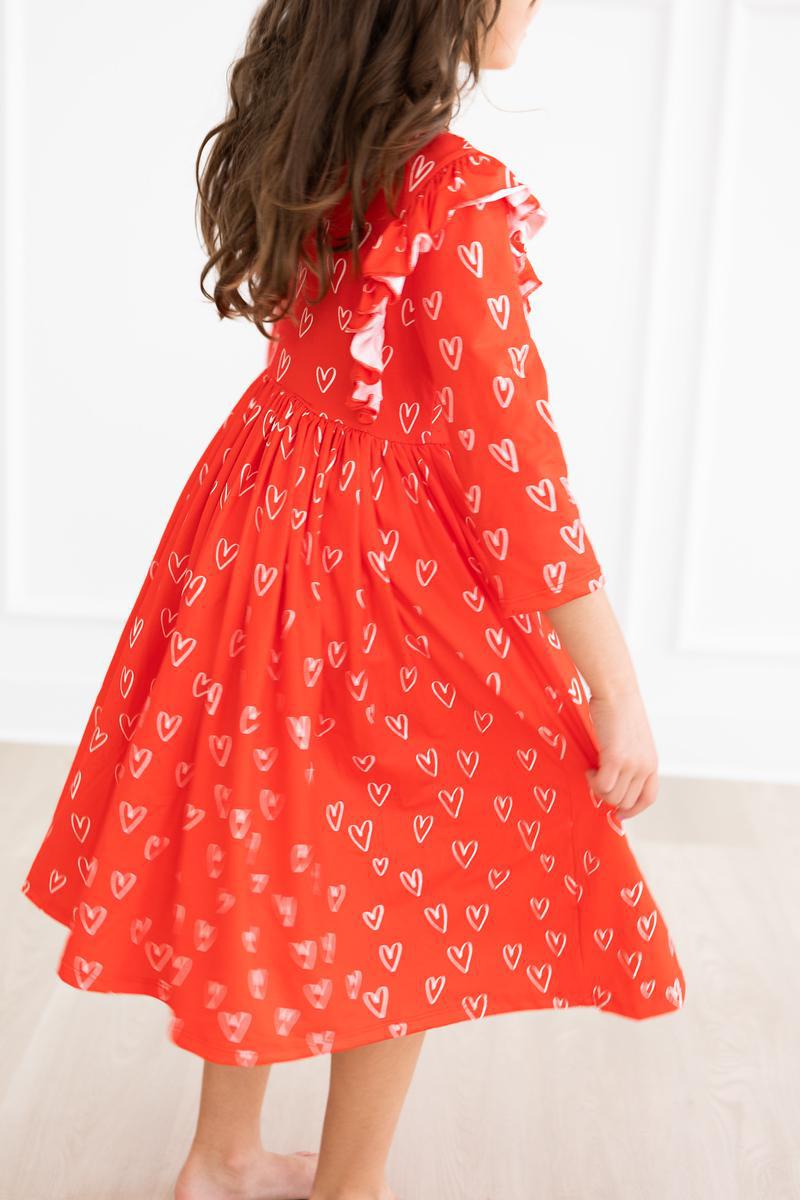 Roses are Red Ruffle Twirl Dress by Mila & Rose ®