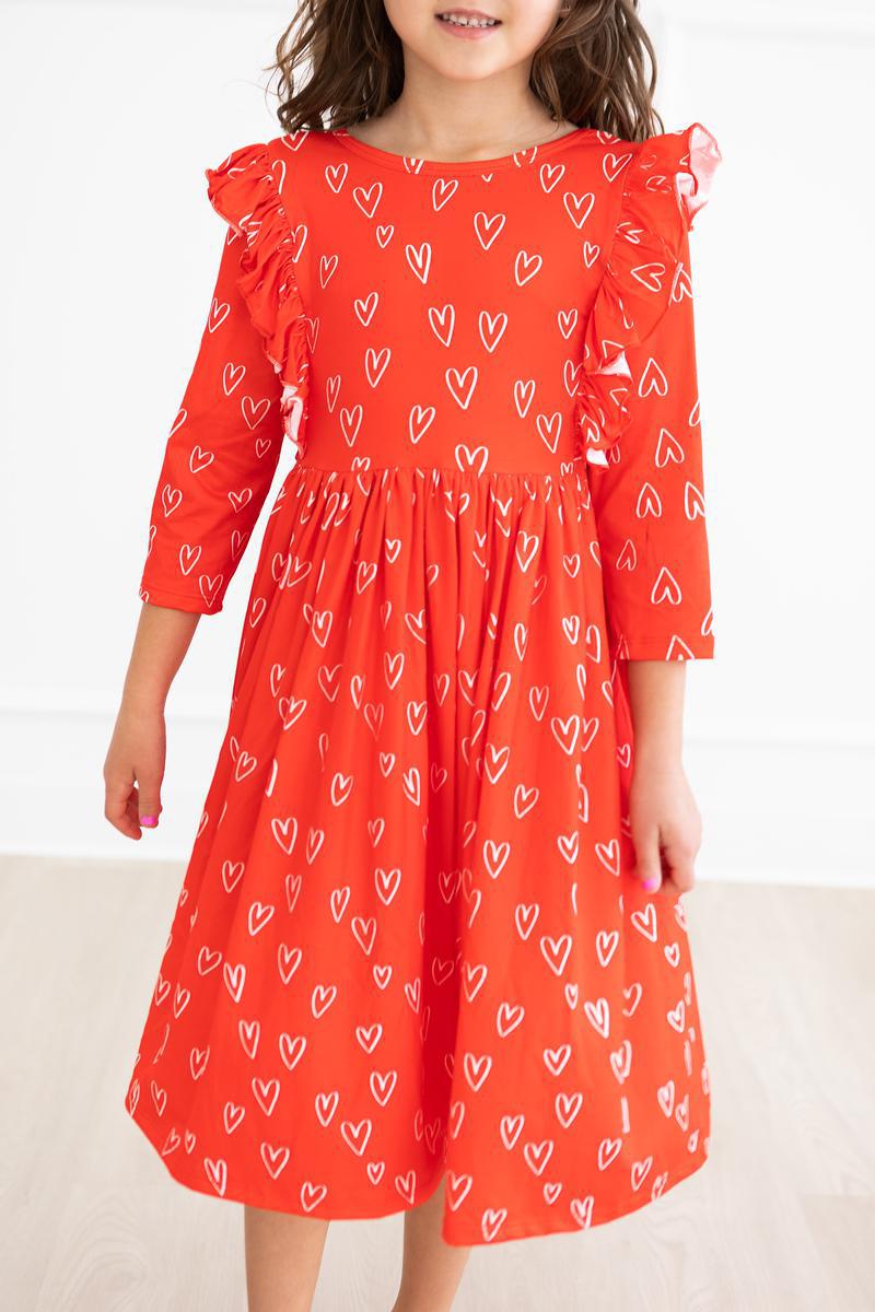 Roses are Red Ruffle Twirl Dress by Mila & Rose ®