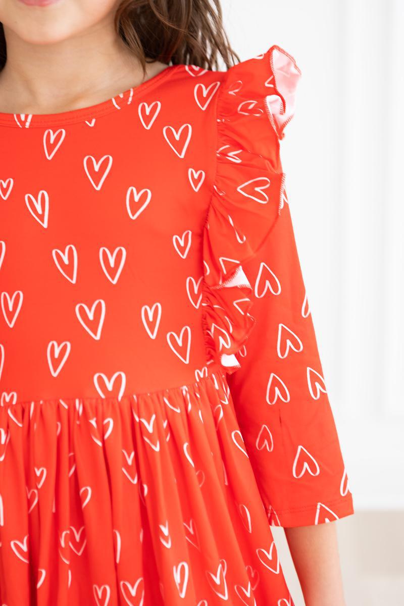 Roses are Red Ruffle Twirl Dress by Mila & Rose ®