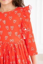 Roses are Red Ruffle Twirl Dress by Mila & Rose ®