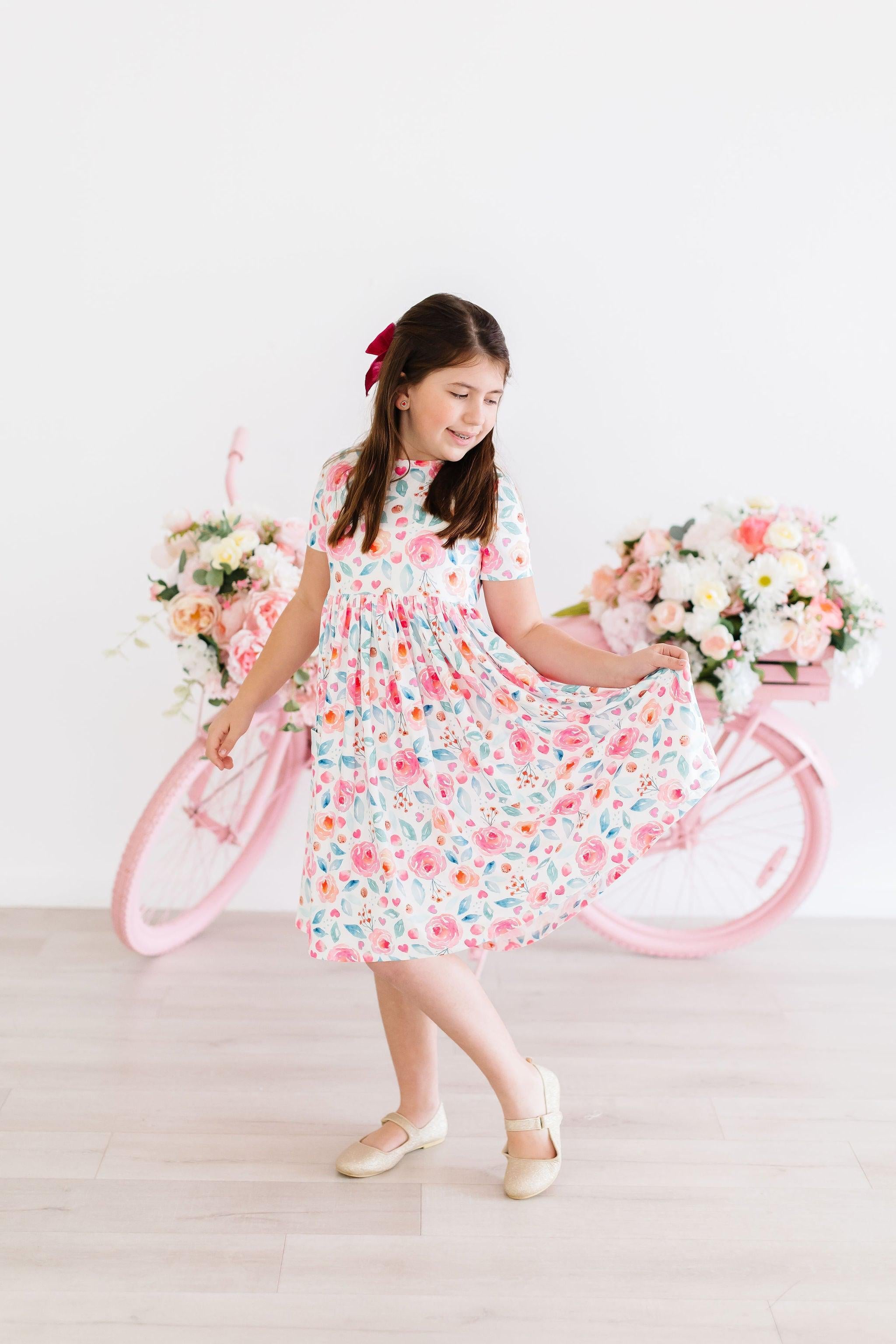 Rosettes S/S Pocket Twirl Dress by Mila & Rose ®