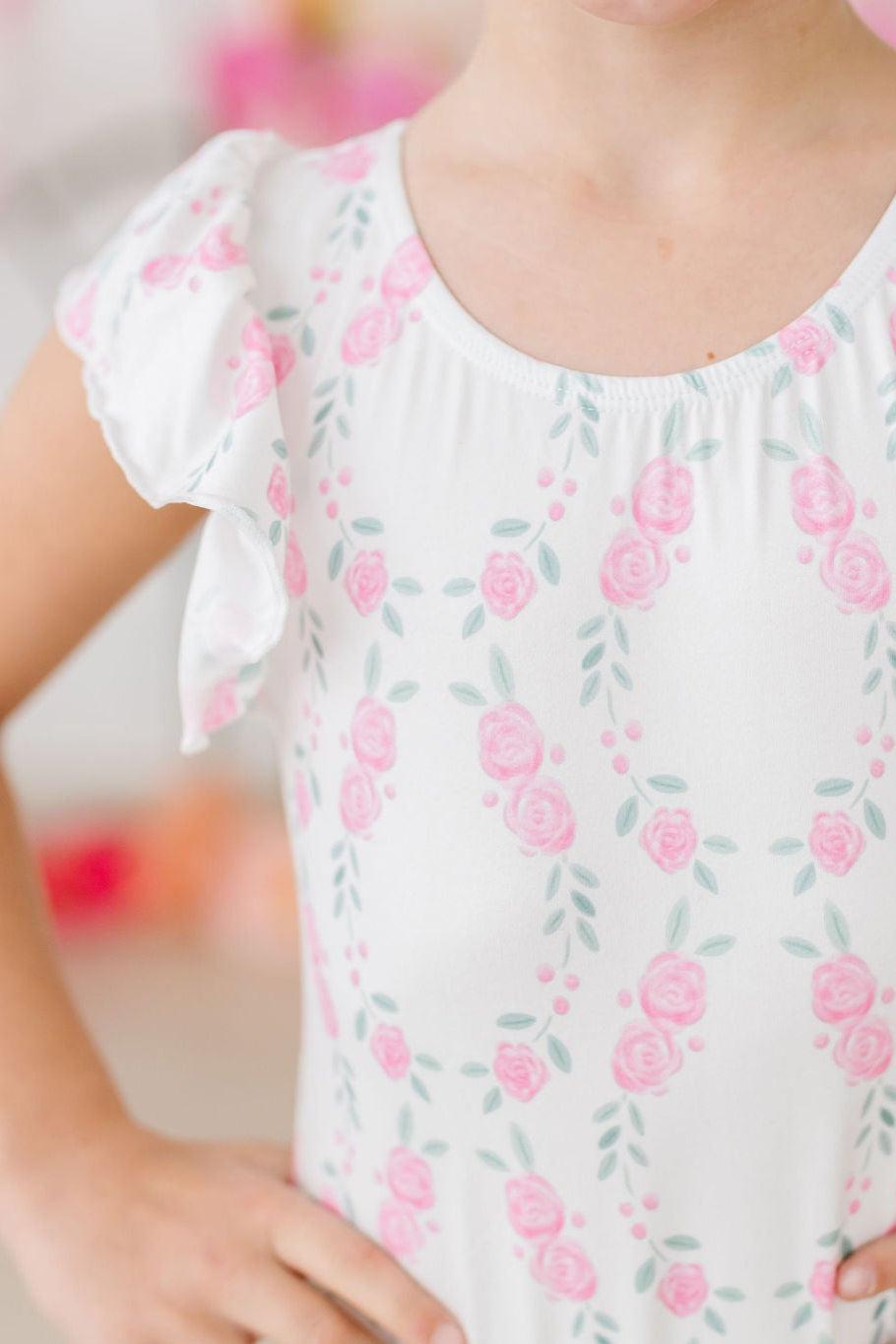 Rosie Posie S/S Flutter Sleeve Leotard by Mila & Rose ®