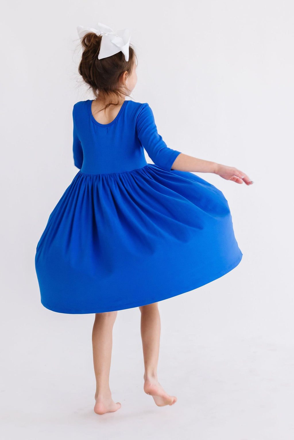 Royal Blue 3/4 Sleeve Pocket Twirl Dress by Mila & Rose ®