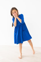 Royal Blue 3/4 Sleeve Pocket Twirl Dress by Mila & Rose ®
