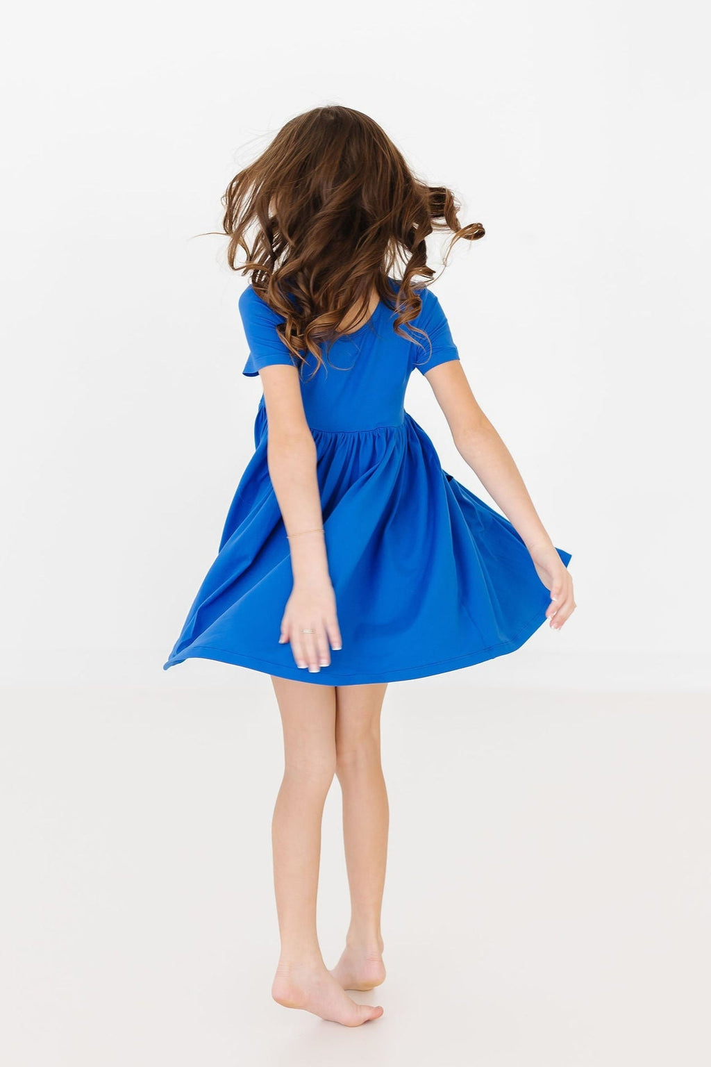 Royal Blue S/S Pocket Twirl Dress by Mila & Rose ®