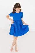 Royal Blue S/S Pocket Twirl Dress by Mila & Rose ®