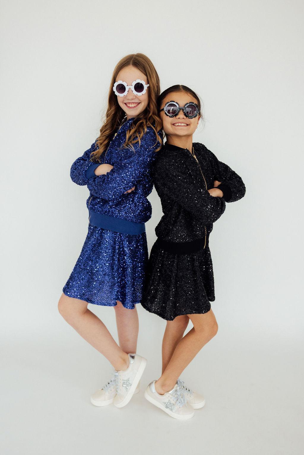 Royal Blue Sequin Twirl Skort by Mila & Rose ®