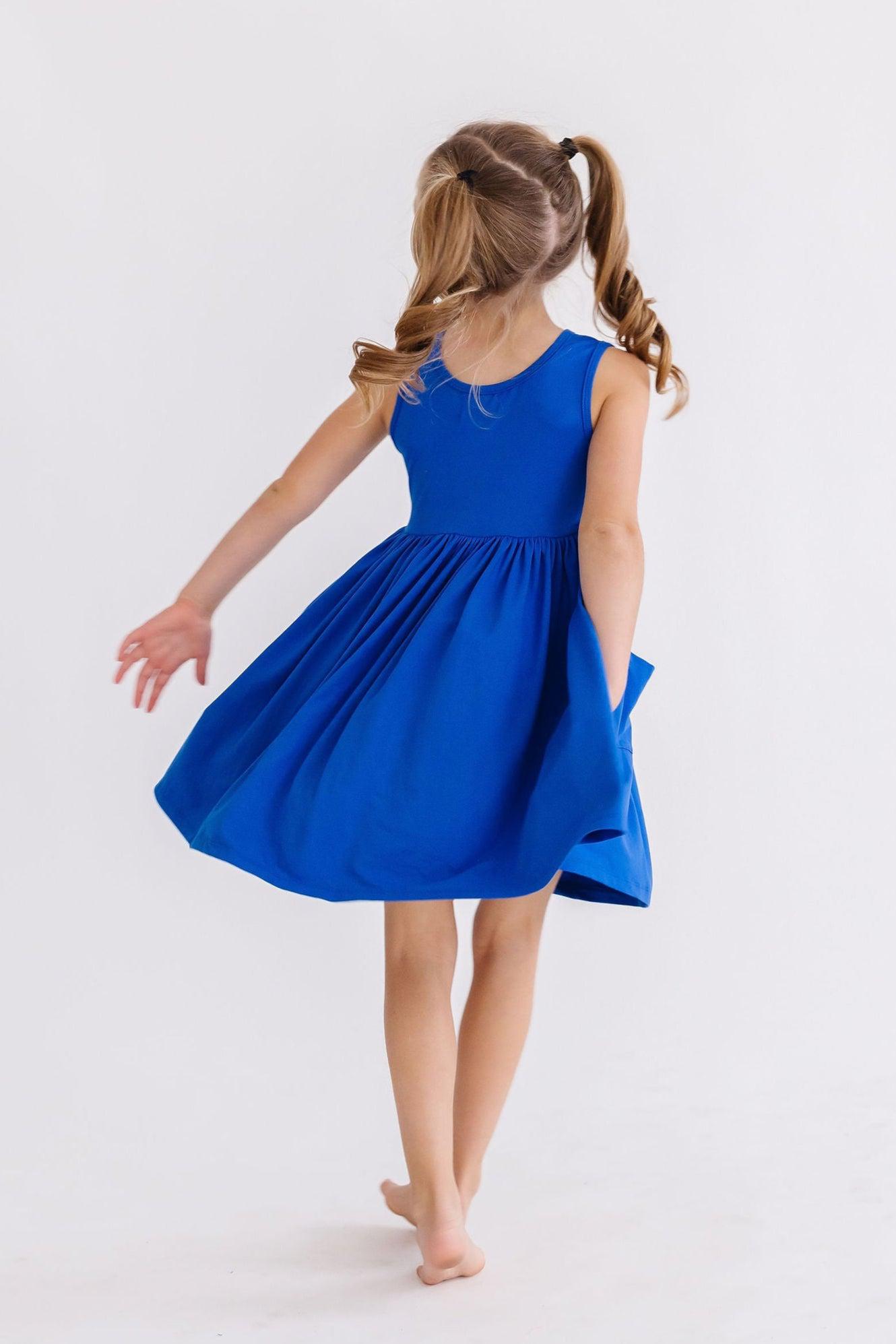Royal Blue Tank Pocket Twirl Dress by Mila & Rose ®