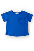 Royal Blue Ruffle Pocket Tee by Mila & Rose ®