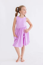 Bright Lilac Tank Pocket Twirl Dress by Mila & Rose ®