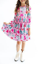 Christmas Cowgirl L/S Pocket Twirl Dress by Mila & Rose ®