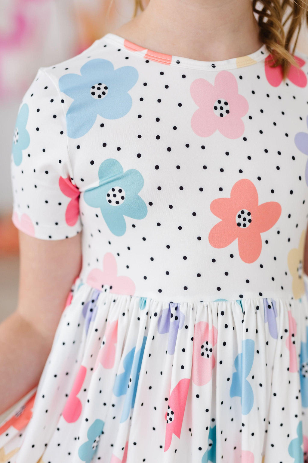 Dots & Daisies S/S Pocket Twirl Dress by Mila & Rose ®