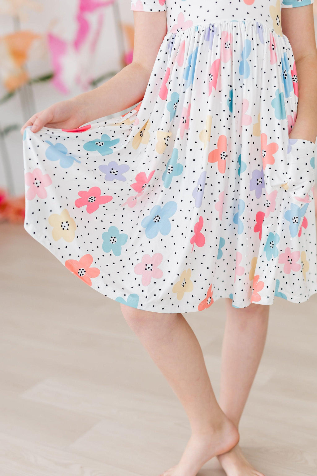 Dots & Daisies S/S Pocket Twirl Dress by Mila & Rose ®