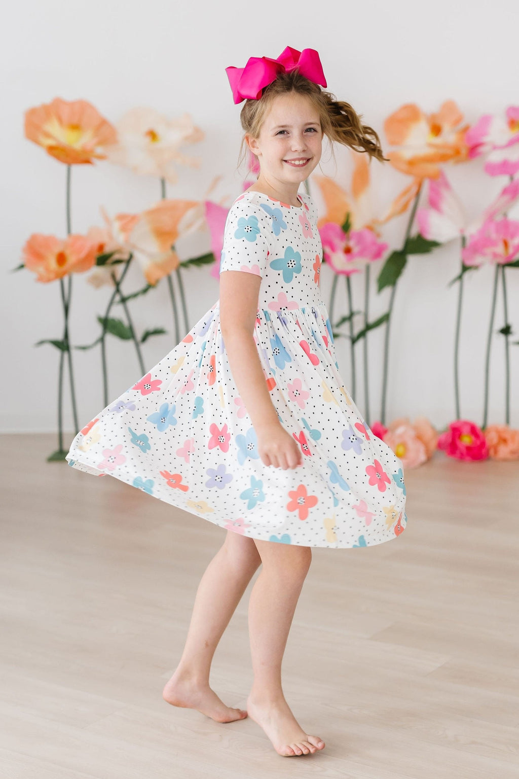 Dots & Daisies S/S Pocket Twirl Dress by Mila & Rose ®