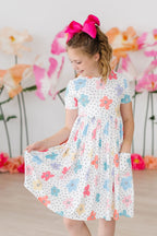 Dots & Daisies S/S Pocket Twirl Dress by Mila & Rose ®