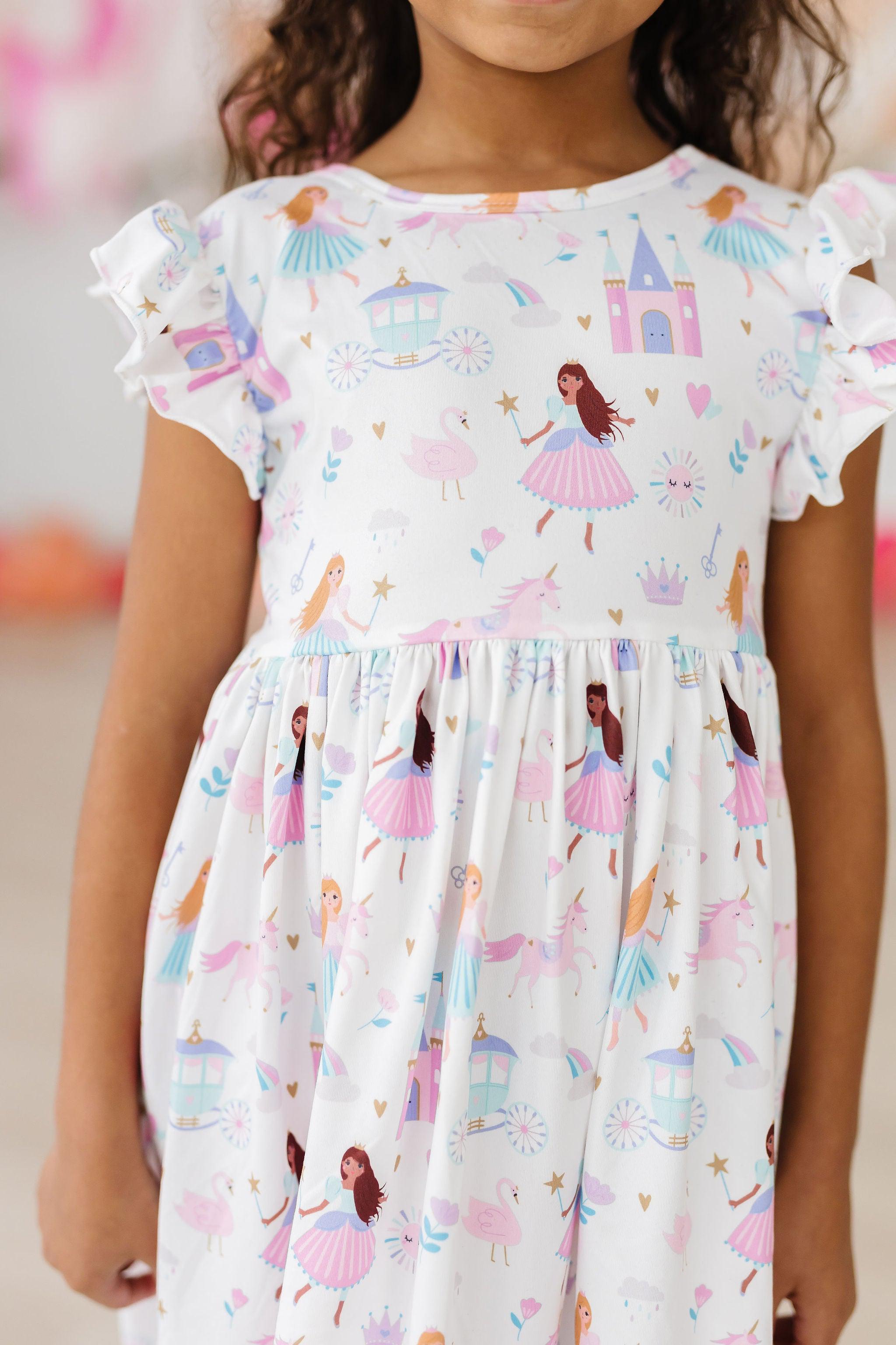 Fairy Princess Flutter Sleeve Twirl Dress by Mila & Rose ®