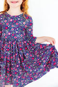 Flower Farm 3/4 Sleeve Pocket Twirl Dress by Mila & Rose ®