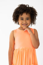 Neon Coral Tank Pocket Twirl Dress by Mila & Rose ®