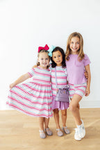 Pastel Stripes S/S Pocket Twirl Dress by Mila & Rose ®